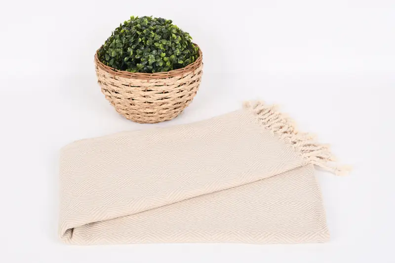 Embroidered Towel, Turkish beach towel, Summer Gift, Turkish Towel Set, Valentines Gift, 74x40 Cotton Diamond Towel, Handmade Turkish hammam towel - 4