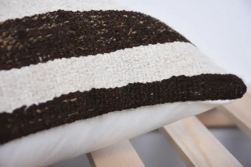 Pillow Cover, Turkish Kilim Pillow, Kilim Cushion Sham, Boho Pillow, Cotton Cushion Cover, 16x16 White Cushion Cover, Neutral Pillow - 7