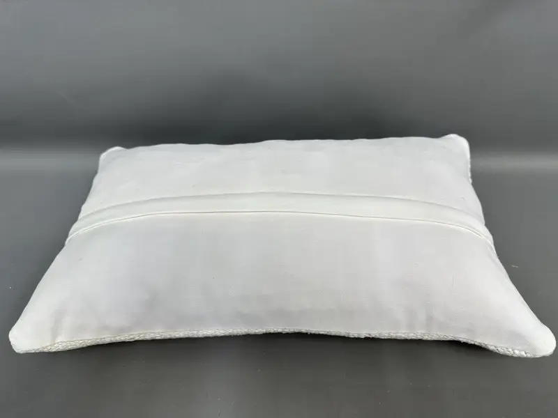 12x20 White Cushion Cover, Vintage Kilim Throw Pillow, Gift Pillow, Cushion Cover, Turkish Bench Pillow Cover, Handmade Kilim Cushion - 7