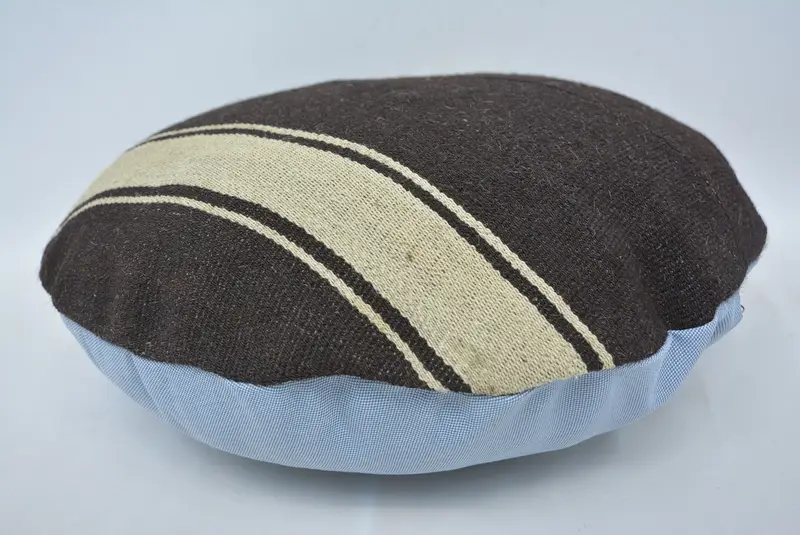 Handmade Kilim Cushion, Antique Pillows, Square Throw Cushion Case, Vintage Kilim Throw Pillow, 20x20 Brown Pillow Case, Cushion Cover - 6