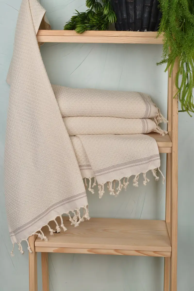 Turkish Hand Towel, Wedding Gift, 38x18 Cotton Striped Towel, Travel Towel, House Warming Gift, Custom Wedding Gift From Bridesmaid, Bathroom Towels - 6