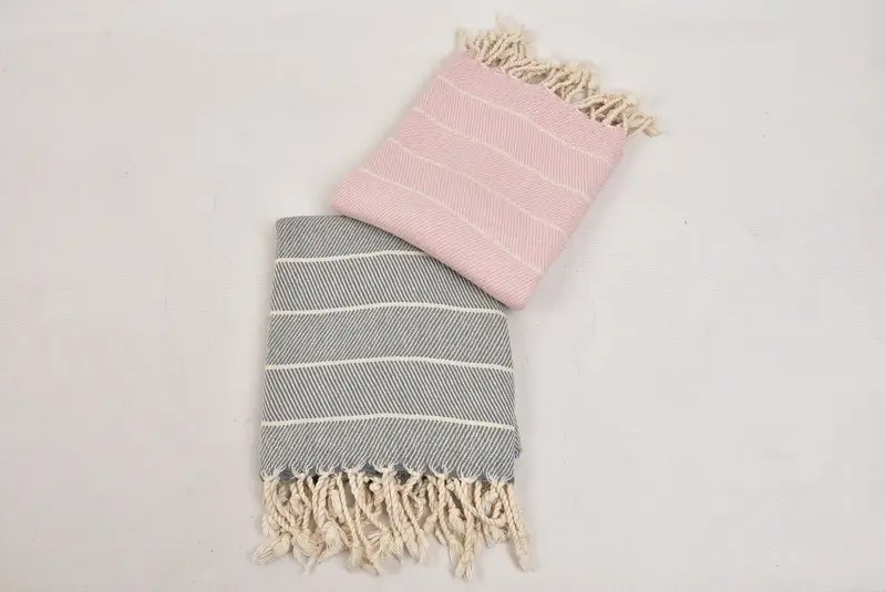 Monogram Hand Towel, Beach Theme Bachelorette Party, 36x16 Cotton Striped Towel, Bridal Shower Favor, Monogram Kitchen Towel, Kitchen Towel - 7
