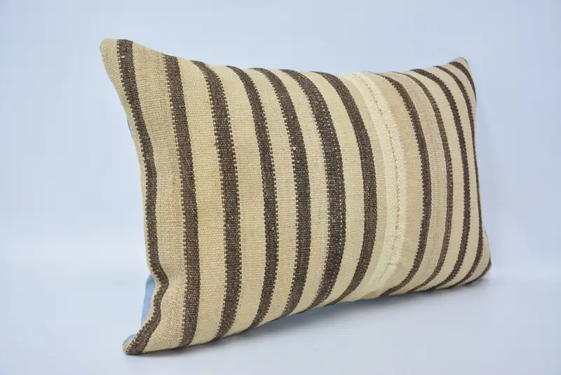 Pillow for Couch, Cotton Pillow Sham, 16x24 Beige Pillow, Pet Cushion, Kilim Rug Cushion Case, Vintage Kilim Pillow, Pillow Case, Antique Pillows - 3