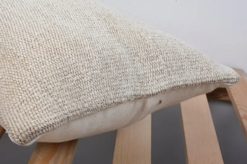 Seat Pillow Cover, Nomadic Pillow Case, Cushion Cover, 12x20 Beige Pillow, Car Cushion Cover, Turkish Kilim Pillow, Turkish Pillow, Antique Pillows - 7
