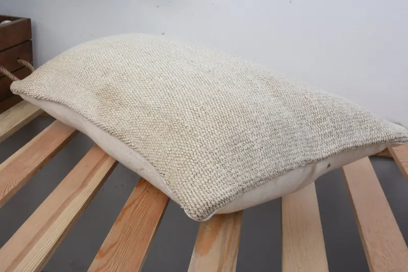 Seat Pillow Cover, Nomadic Pillow Case, Cushion Cover, 12x20 Beige Pillow, Car Cushion Cover, Turkish Kilim Pillow, Turkish Pillow, Antique Pillows - 6