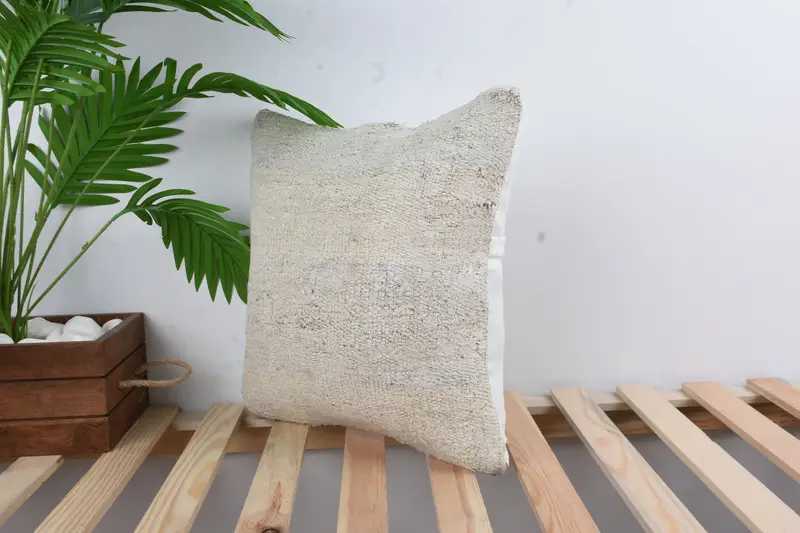 Gift Pillow, Pillow for Couch, Interior Designer Pillow, 16x16 White Pillow Cover, Decorative Throw Pillow Cover, Cushion Cover - 5