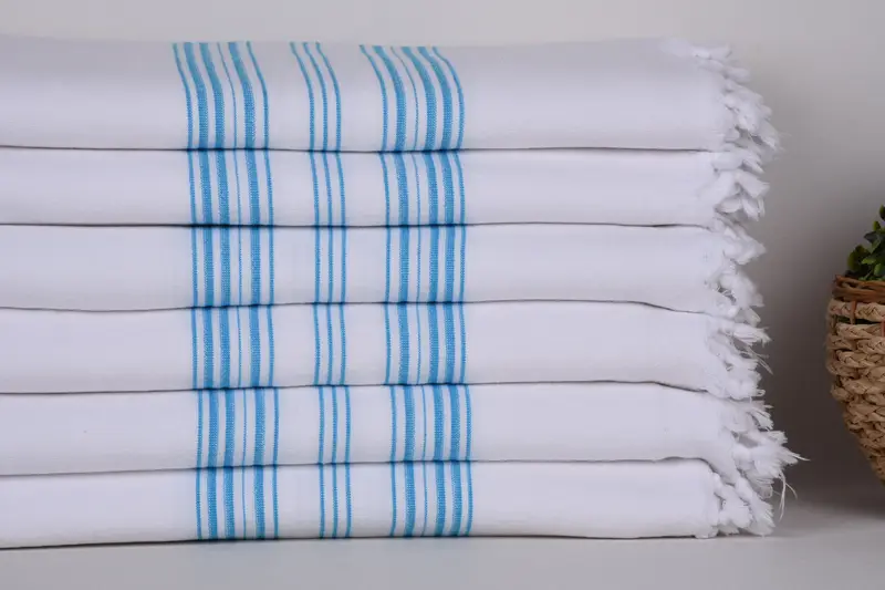 Turkish hand towel, Organic Beach Towel, Handmade Turkish Towel, Peshtemal, 70x40 Cotton Striped Terry Towel, Best Beach Towel, Quick-dry peshtemal - 2