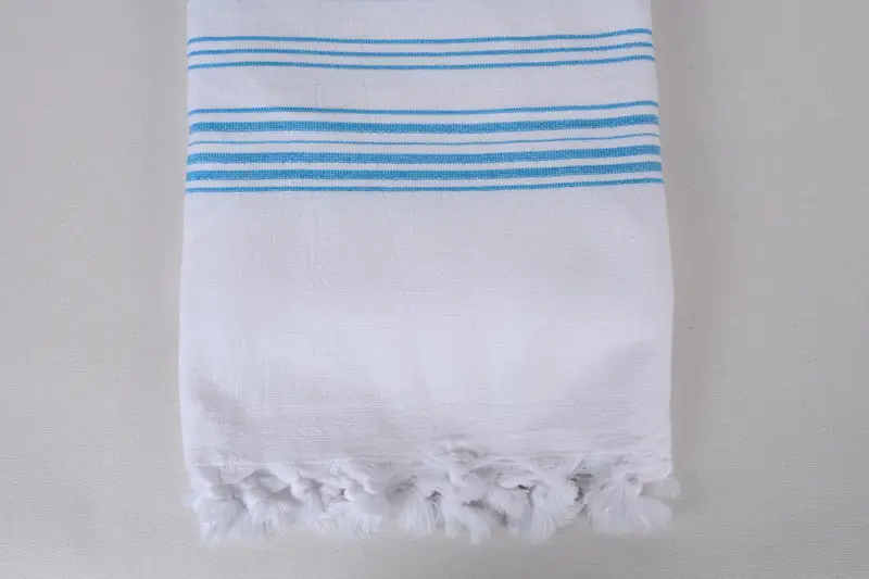 Turkish hand towel, Organic Beach Towel, Handmade Turkish Towel, Peshtemal, 70x40 Cotton Striped Terry Towel, Best Beach Towel, Quick-dry peshtemal - 3