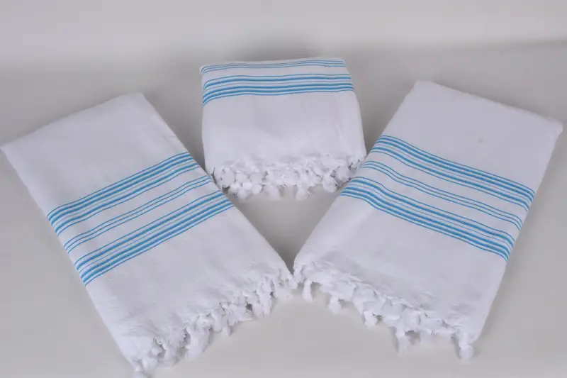 Turkish hand towel, Organic Beach Towel, Handmade Turkish Towel, Peshtemal, 70x40 Cotton Striped Terry Towel, Best Beach Towel, Quick-dry peshtemal - 6