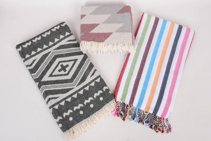 Beach Towel Gift, 70x40 Cotton Set of 8 Towel, Personalized Beach Towel, Organic Turkish towel, Scarf Towel, Hammam Towel USA, Bridal Shower Gifts - 6