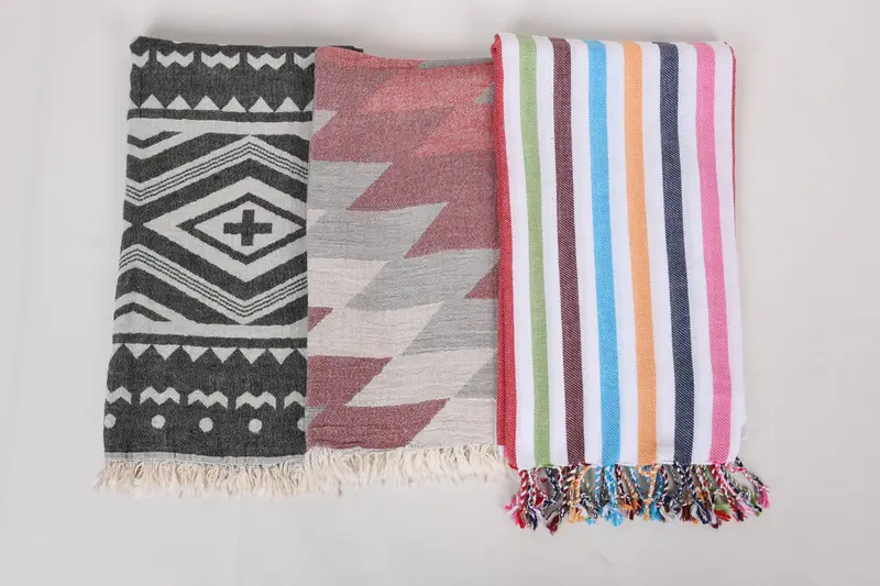 Beach Towel Gift, 70x40 Cotton Set of 8 Towel, Personalized Beach Towel, Organic Turkish towel, Scarf Towel, Hammam Towel USA, Bridal Shower Gifts - 7