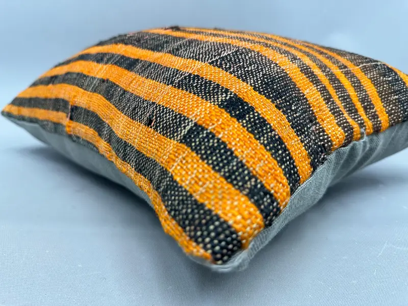 Interior Designer Pillow, Vintage Kilim Pillow Cushion, Cushion Cover, Turkish Kilim Pillow, 12x20 Orange Cushion Case, Vintage Kilim Pillow - 6