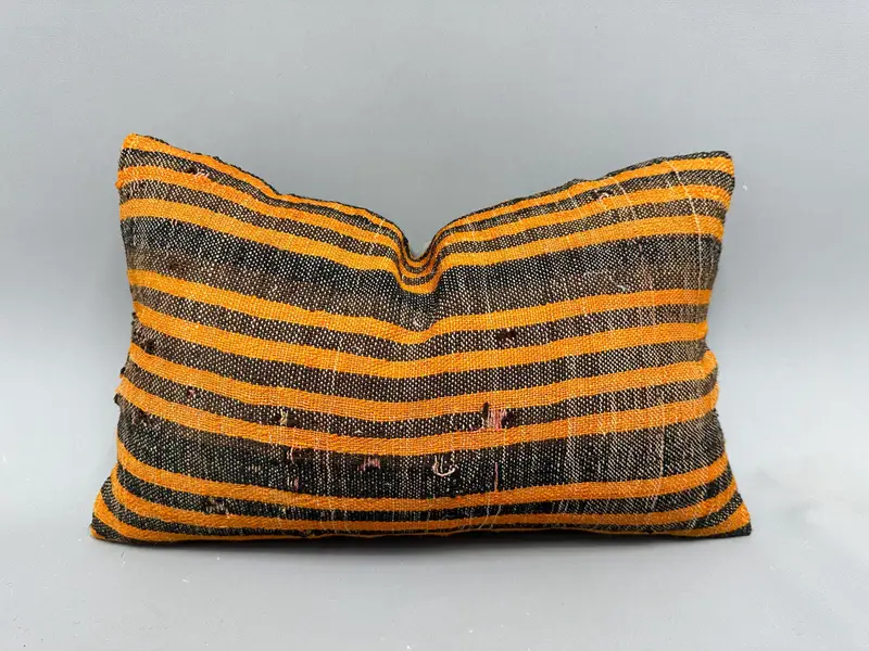 Interior Designer Pillow, Vintage Kilim Pillow Cushion, Cushion Cover, Turkish Kilim Pillow, 12x20 Orange Cushion Case, Vintage Kilim Pillow - 1