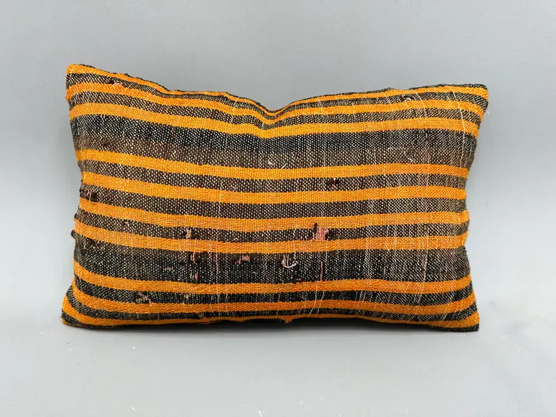 Interior Designer Pillow, Vintage Kilim Pillow Cushion, Cushion Cover, Turkish Kilim Pillow, 12x20 Orange Cushion Case, Vintage Kilim Pillow - 4