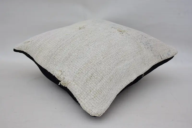 16x16 White Cushion Case, Throw Kilim Pillow, Cushion, Kilim Cushion Sham, Cozy Throw Pillow Case, Boho Pillow Sham Cover, One Of A Kind Pillow Sham - 6