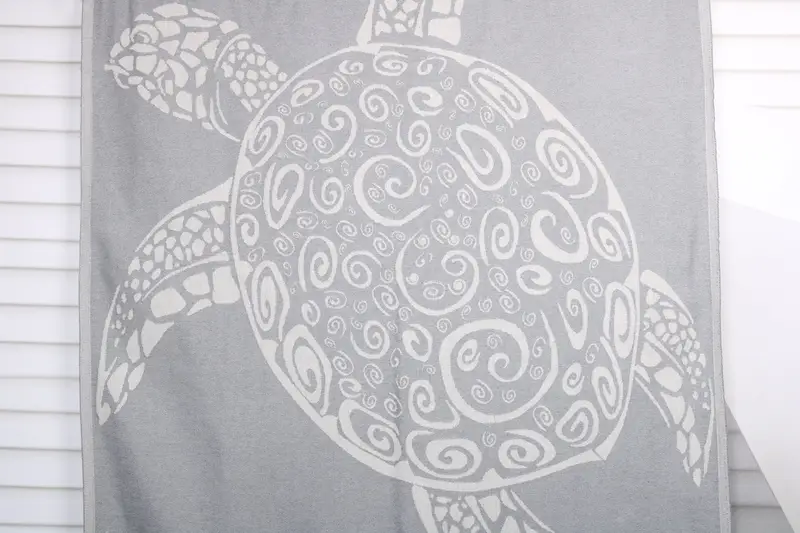 Dark Gray Carretta Beach Towel Cotton 40x71 Inches