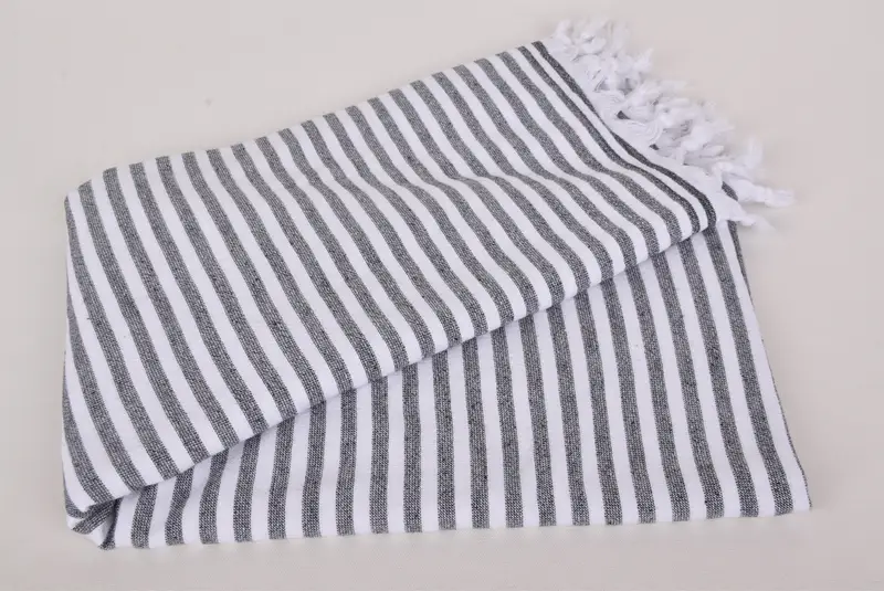 Travel towel, Scarf Towel, House Warming Gift, Bridal Shower Favors, Hammam Towel USA, Sand-free towel, 70x36 Cotton Terry Striped Towel - 4