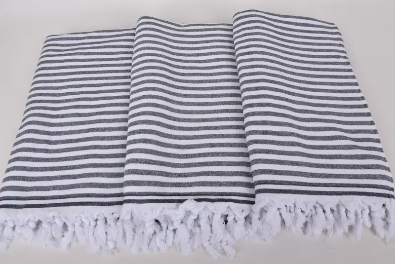 Travel towel, Scarf Towel, House Warming Gift, Bridal Shower Favors, Hammam Towel USA, Sand-free towel, 70x36 Cotton Terry Striped Towel - 7