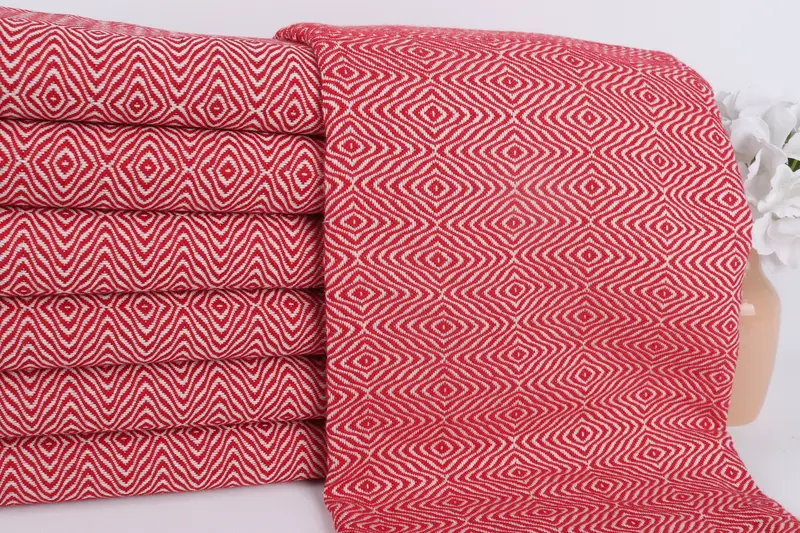 70x40 Cotton Zigzag Diamond Towel, Best Friend Gift, Turkish towel, Thin towel, Anniversary Gift For Her, Handwoven Turkish Towel, Gym Towel - 2