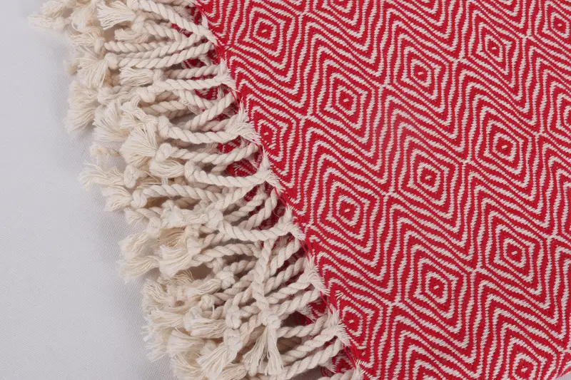 70x40 Cotton Zigzag Diamond Towel, Best Friend Gift, Turkish towel, Thin towel, Anniversary Gift For Her, Handwoven Turkish Towel, Gym Towel - 7