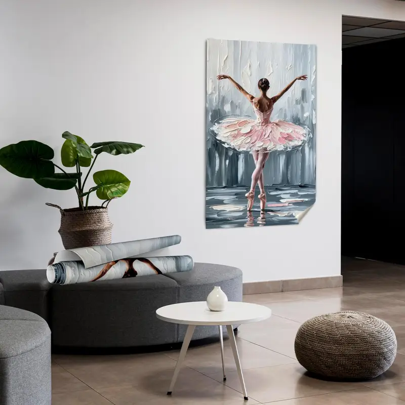 エレガントなピンクのバレエキャンバス: バレリーナへの完璧なギフト