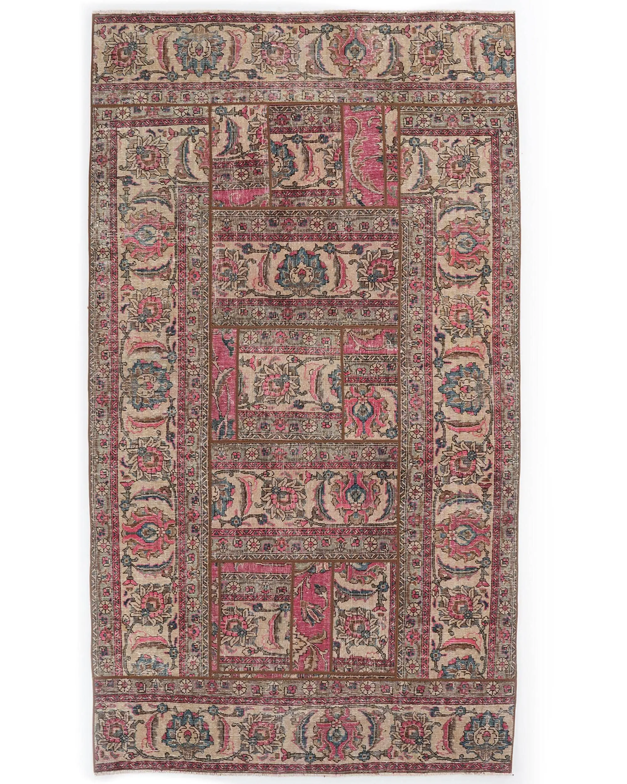 Turkish Vintage Rug 4.6x8.5 ft (141x258 cm), Red Wool Rug - 1
