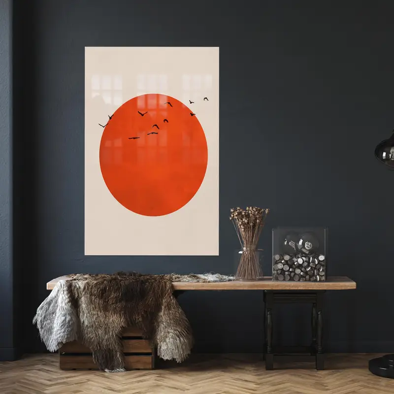 Vidrio impreso minimalista bohemio: diseño moderno de inspiración japonesa