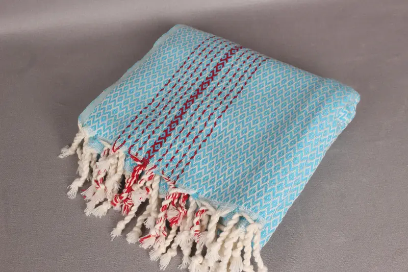 Peshtemal beach towel with unique design, Bridal Gifts, Personalized Gift, Personalized Towel, 70x40 Cotton Diamond Towel, Peshtemal Towel - 6