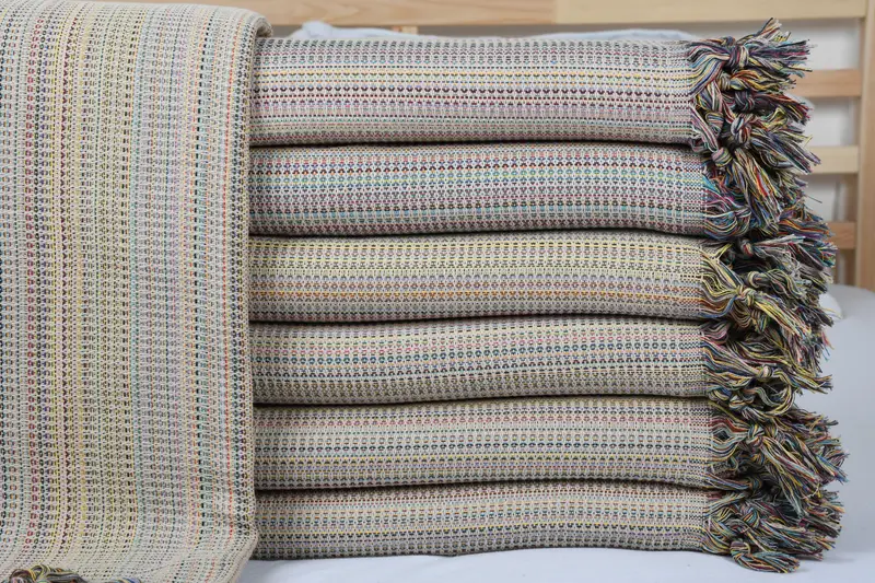 Shower Curtain, Engagement Gift, Decorative Blanket, Boho Throw Blankets, Thanksgiving Tablecloth, 100x80 Cotton Waffle Towel, Housewarming Gift - 1
