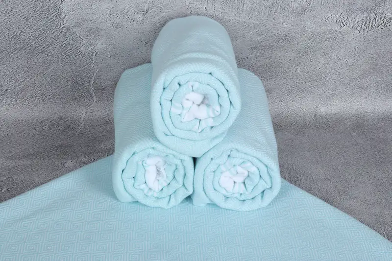 Organic Turkish towel, Organic Towel, 70x40 Cotton Diamond Towel, Hammam towel, Quick-dry travel peshtemal towel, Bachelorette Favor, Organic towel - 7