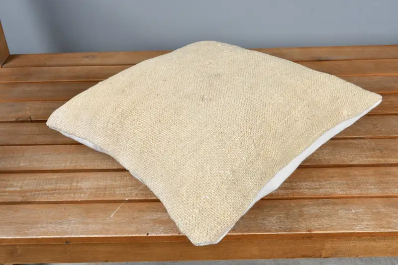 Throw Kilim Pillow, Pillow, Hippie Throw Pillow, Pillow for Sofa, Vintage Kilim Pillow, Chair Cushion, 14x14 Beige Pillow Sham, Traditional Pillow - 2