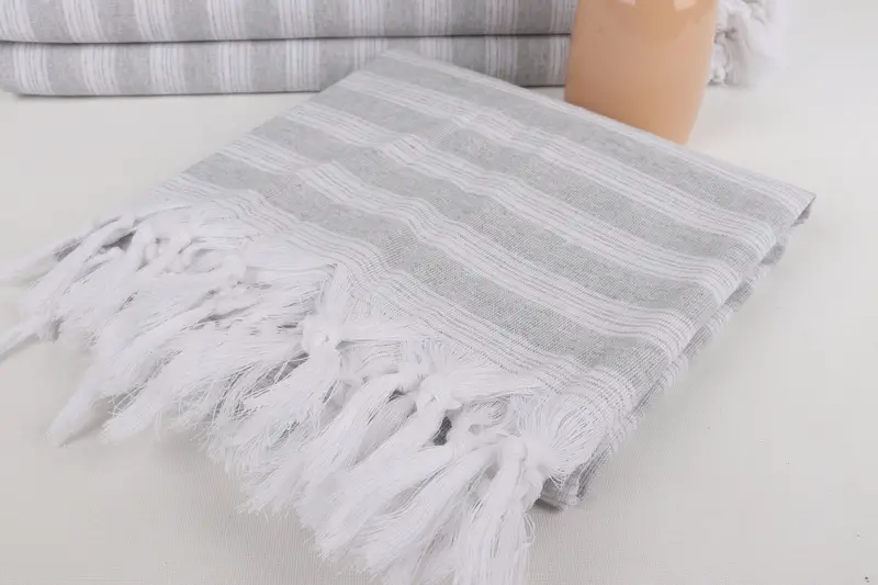 Monogram Turkish Towel, Spa Towel, 70x40 Cotton Striped Towel, Travel towel, Summer Towel, Bachelorette Party Gift, Valentines Day Gift Idea - 5