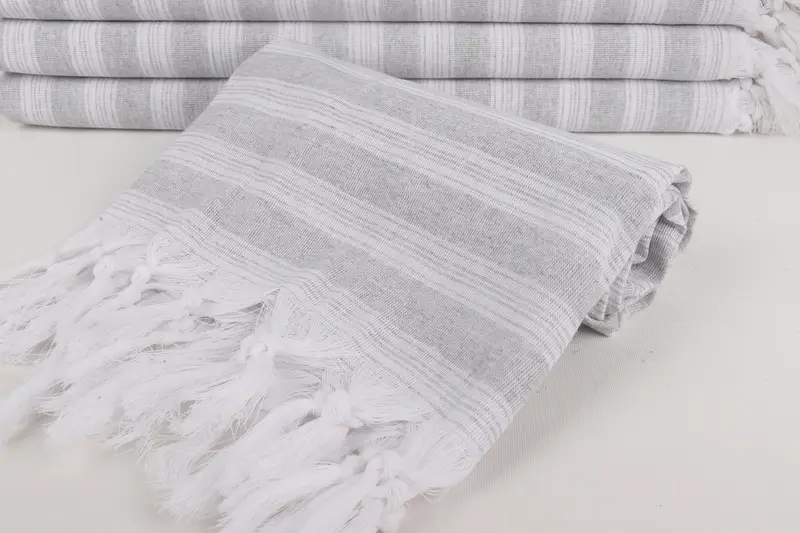 Monogram Turkish Towel, Spa Towel, 70x40 Cotton Striped Towel, Travel towel, Summer Towel, Bachelorette Party Gift, Valentines Day Gift Idea - 4