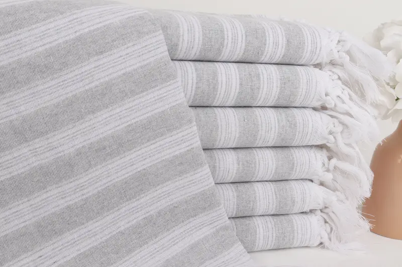 Monogram Turkish Towel, Spa Towel, 70x40 Cotton Striped Towel, Travel towel, Summer Towel, Bachelorette Party Gift, Valentines Day Gift Idea - 1