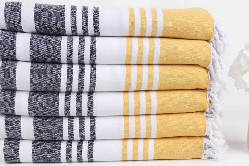 Organic Towel, Halloween Bachelorette Party Favors, 70x36 Cotton Striped Towel, Gift For Her, Beach towel, Sand-resistant towel, Maid Of Honor Gift - 3