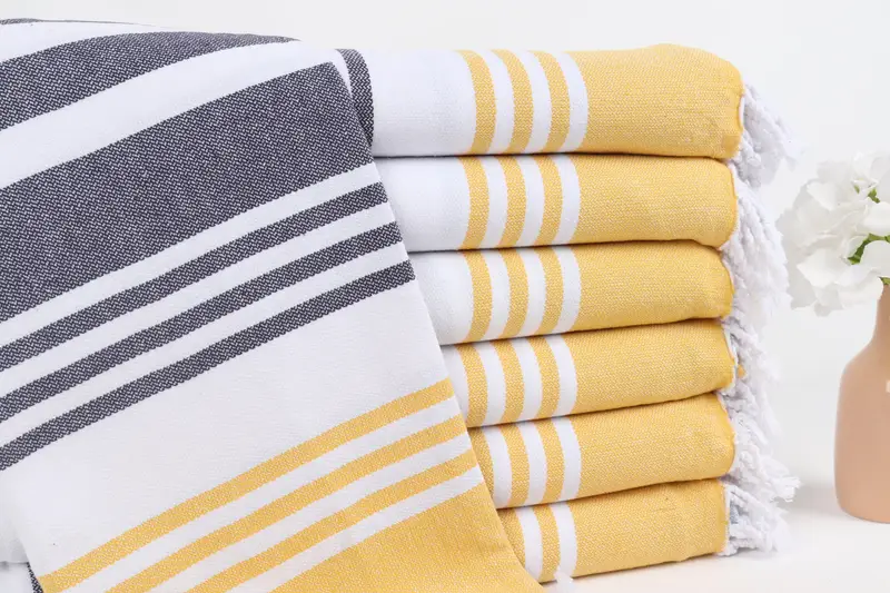 Organic Towel, Halloween Bachelorette Party Favors, 70x36 Cotton Striped Towel, Gift For Her, Beach towel, Sand-resistant towel, Maid Of Honor Gift - 1