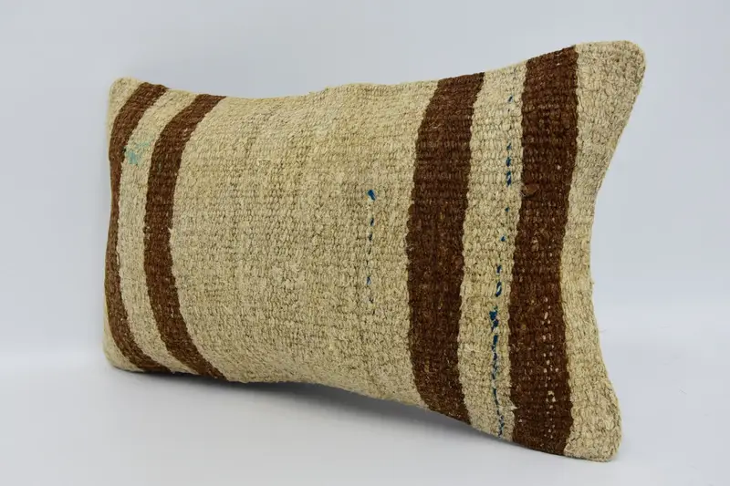 Vintage Pillow, Vintage Kilim Throw Pillow, Wholesale Pillow, Boho Pillow Sham Cover, 12x20 Beige Cushion Cover, Pillow Sham, Muted Pillow - 4