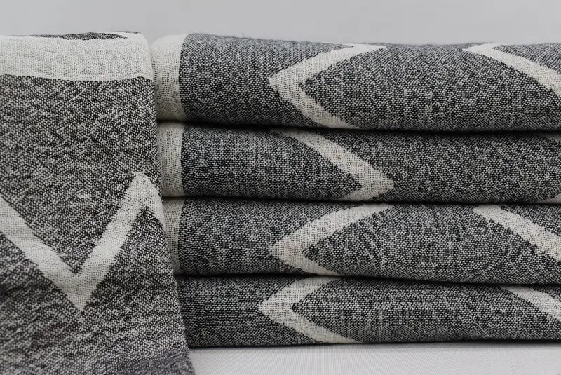 Home Gift, Custom Gift, Custom Bath Towel, Turkish hand towel, Wedding Gifts Towel, Large Beach Towel Personalized, 64x36 Cotton Geometric Towel - 6
