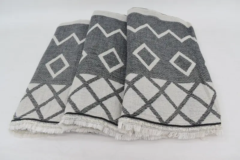 Home Gift, Custom Gift, Custom Bath Towel, Turkish hand towel, Wedding Gifts Towel, Large Beach Towel Personalized, 64x36 Cotton Geometric Towel - 8