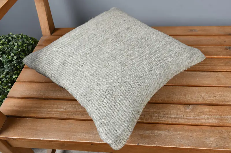 Pillow Case, Kilim Cushion Sham, Kilim Pillow Cover, Bolster Cushion, Home Decor Pillow, 14x14 Green Cushion, Christmas Cushion - 2