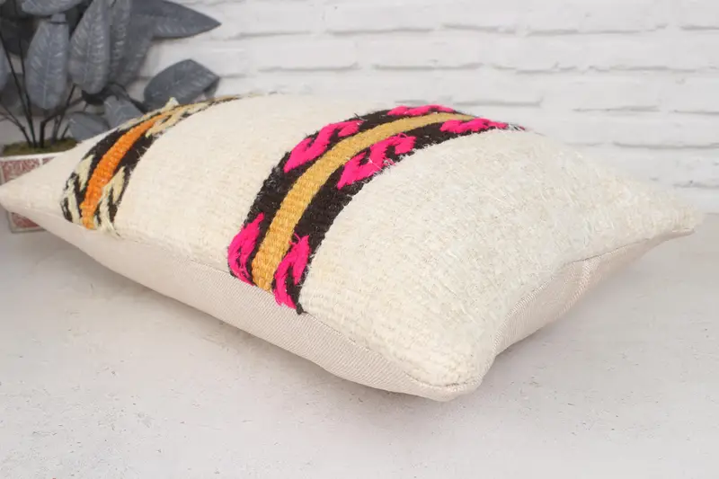 16x24 Beige Cushion Case, Home Decor Pillow, Sofa Pillow Sham, Antique Pillows, Cushion Cover, Gift Pillow, Turkish Bench Pillow - 6