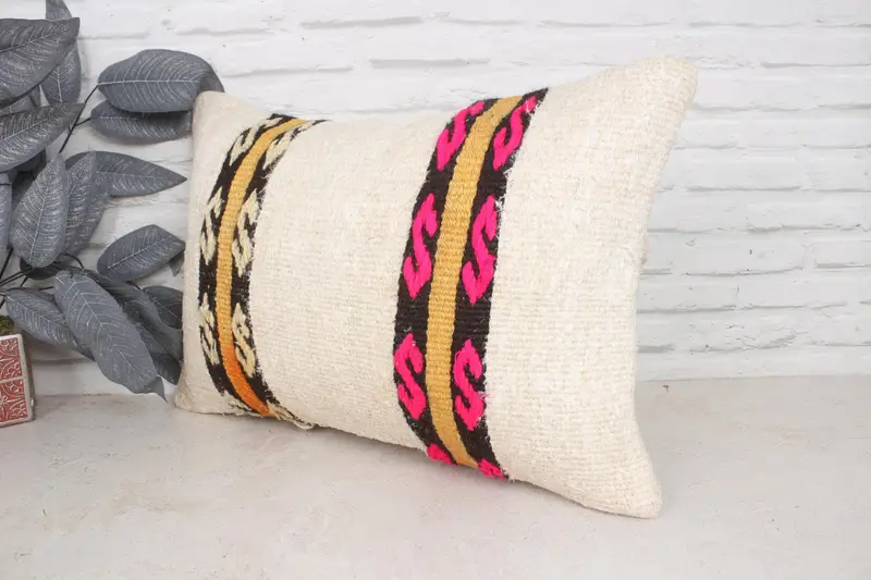16x24 Beige Cushion Case, Home Decor Pillow, Sofa Pillow Sham, Antique Pillows, Cushion Cover, Gift Pillow, Turkish Bench Pillow - 4