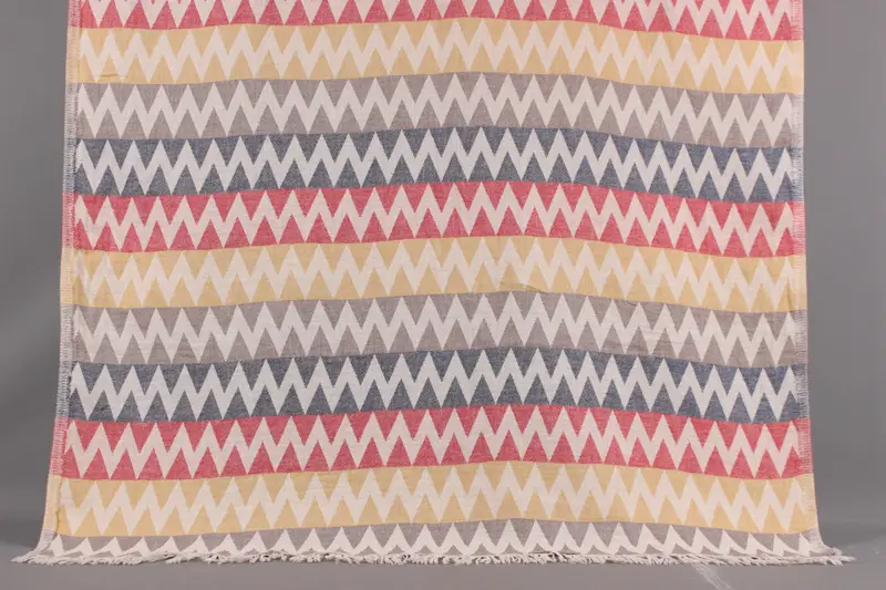Personalized Wedding Gift For Couple, 70x40 Cotton Zigzag Design Towel, Housewarming Gift, Scarf Towel, Bridal Shower Gift, Monogrammed Beach Towel - 1