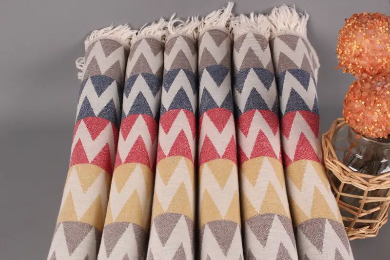 Personalized Wedding Gift For Couple, 70x40 Cotton Zigzag Design Towel, Housewarming Gift, Scarf Towel, Bridal Shower Gift, Monogrammed Beach Towel - 4