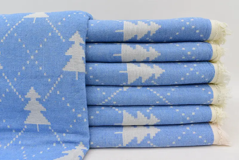 Personalized Gifts, Wedding Gift Ideas, 84x42 Cotton Christmas Patterned Towel, Custom Turkish Towel, Absorbent towel, Personalized Turkish Towel - 1