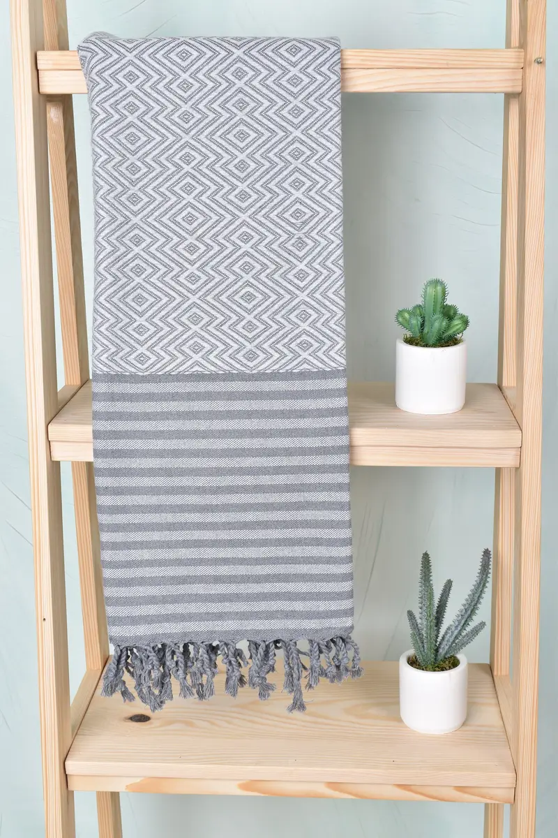 70x40 Cotton Diamond Towel, Best Friend Christmas Gift, Turkish towel, Travel Towel, Beach Size Towel, Quick-dry peshtemal, Housewarming Gift - 8