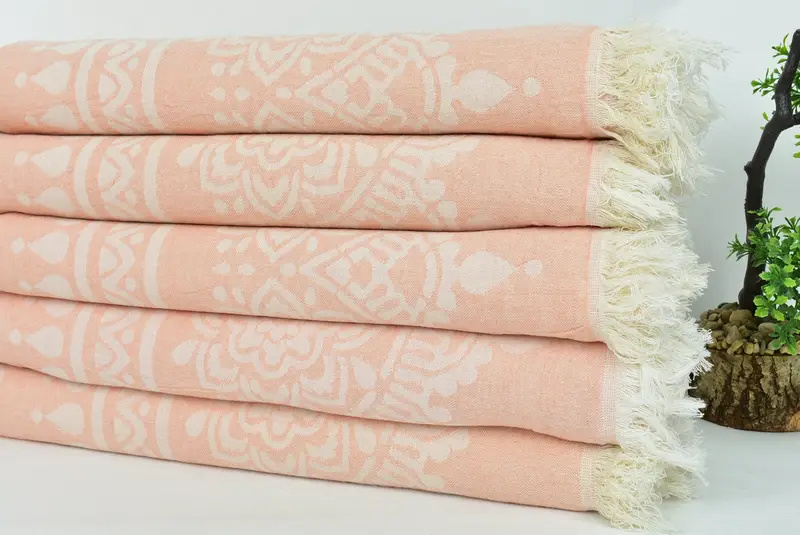 Custom Beach Towel, Bachelorette Party Favors, Bridesmaid Towel, Absorbent Turkish towel, Unique Gift, 74x36 Cotton Floral Patterned Towel - 4