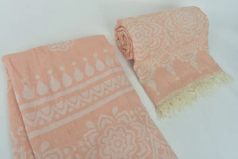 Custom Beach Towel, Bachelorette Party Favors, Bridesmaid Towel, Absorbent Turkish towel, Unique Gift, 74x36 Cotton Floral Patterned Towel - 8