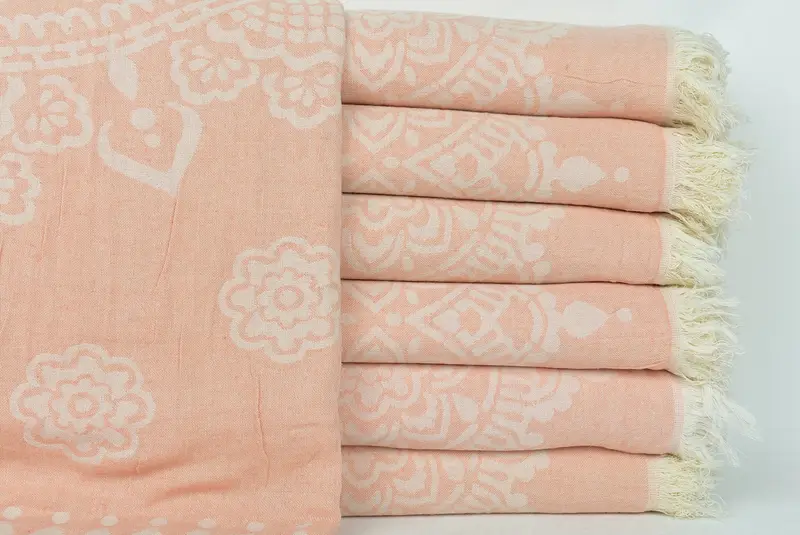 Custom Beach Towel, Bachelorette Party Favors, Bridesmaid Towel, Absorbent Turkish towel, Unique Gift, 74x36 Cotton Floral Patterned Towel - 2