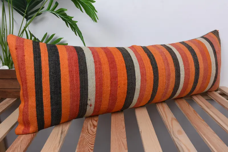 12x36 Red Cushion Cover, Living Room Throw Pillow Cover, Ethnical Kilim Rug Pillow, Pillow Cover, Boho Pillow, Art Deco Pillow Case, Pillow for Sofa - 4